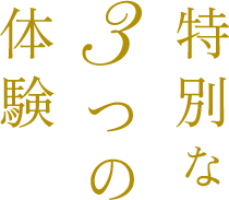 特別な3つの体験